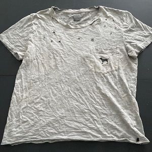 Distressed gray shirt